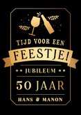 Huwelijksjubileum Uitnodiging Met Bier En Wijn Kaartje Go