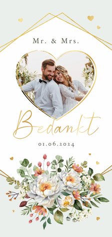 Save The Date Romantisch Bloemen Stijlvol Kaartje2go