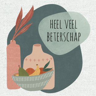 Beterschapskaart Vrolijke Fruitschaal Kaartje Go