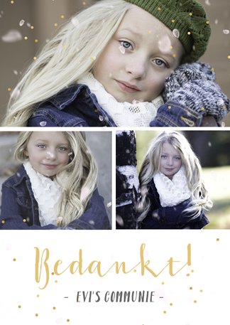 Fotocollage Communie Bedankkaartje Met Foto S Kaartje Go