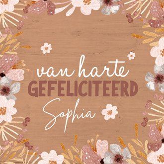 Verjaardagskaart Herfstige Bloemen Jij Bent Kaartje Go