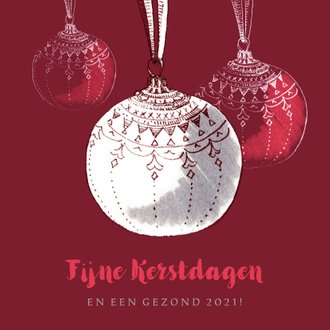 Zakelijke Kerstkaart Met Kerstballen Kaartje Go