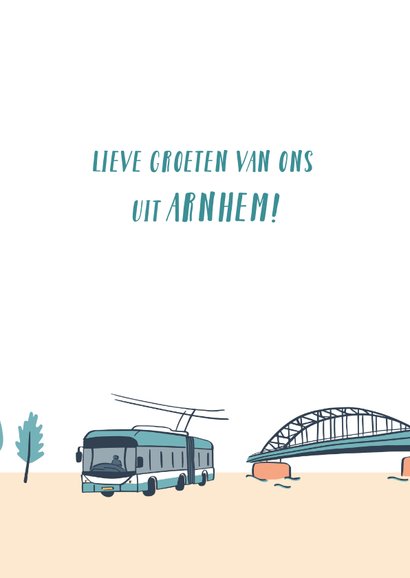 Groeten Uit Arnhem Illustraties Gebouwen Kaartje Go