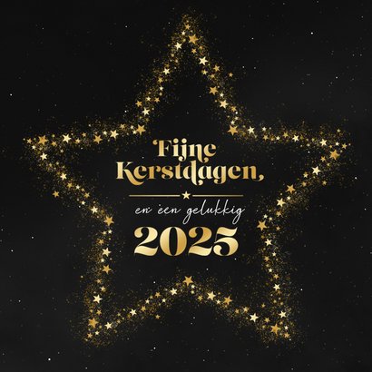 Kerstkaart Ster Fijne Kerstdagen Gelukkig Kaartje Go