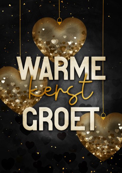 Kerstkaart Warme Kerstgroet Met Hartjes Kaartje Go Hot Sex Picture