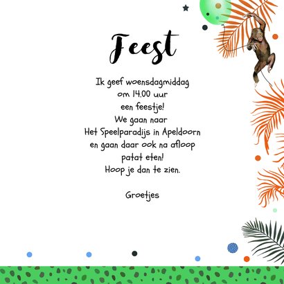 Kinderfeestje Zebra Tropisch Kinderfeestjes Kaartje Go