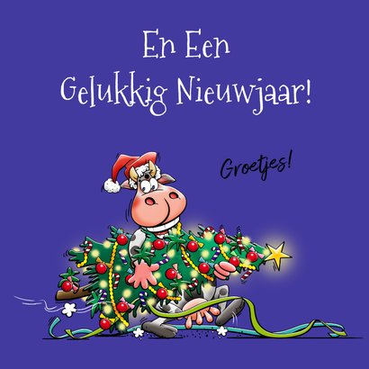 Leuke Kerstkaart Met Taart En Koeien Met Tekst Kaartje Go