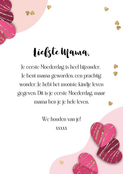 Liefdevolle Moederdagkaart D Harten Hartjes Kaartje Go