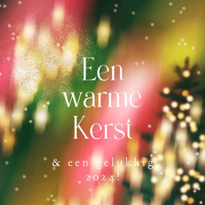 Moderne Kerstkaart Warme Kerst Lichtjes Kaartje2go