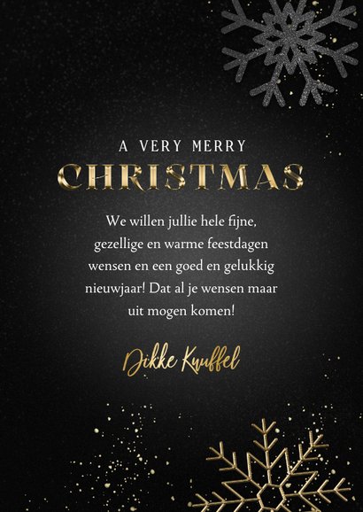 Stijlvolle Kerstkaart Gouden Merry Christmas Kaartje Go