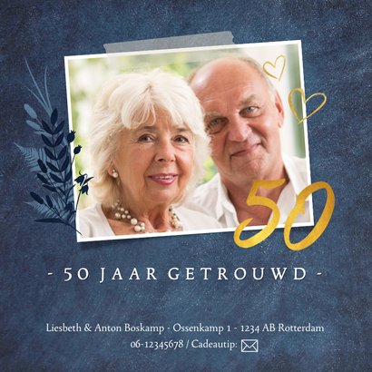 Uitnodiging Jarig Huwelijksfeest Met Kaartje Go