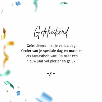 Verjaardagskaart Man Happy Birthday Confetti Kaartje Go