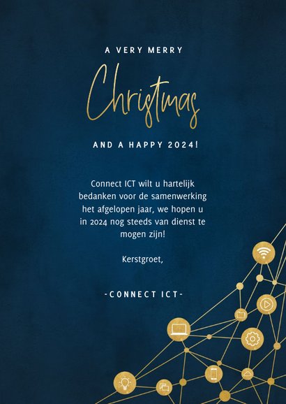 Zakelijke Kerstkaart ICT Met Iconen Foto S En Kaartje2go