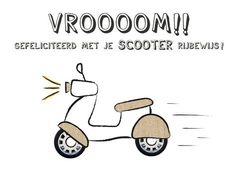 Geslaagd Kaart Voor Rijbewijs Scooter Vroom Kaartje2go