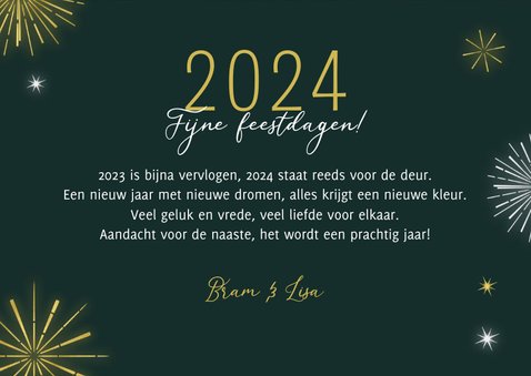 Kerst En Nieuwjaarskaart Lichtpuntjes Vuurwerk Kaartje Go