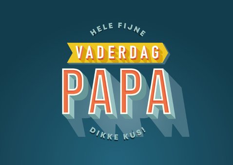 Vaderdag Kaart Typografie Hele Fijne Vaderdag Kaartje2go