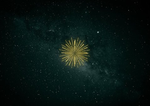 Zakelijke Kerstkaart 2024 Vuurwerk Lichtpuntjes Kaartje2go