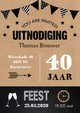 Uitnodiging Feest Kraft Typografie Kaartje Go