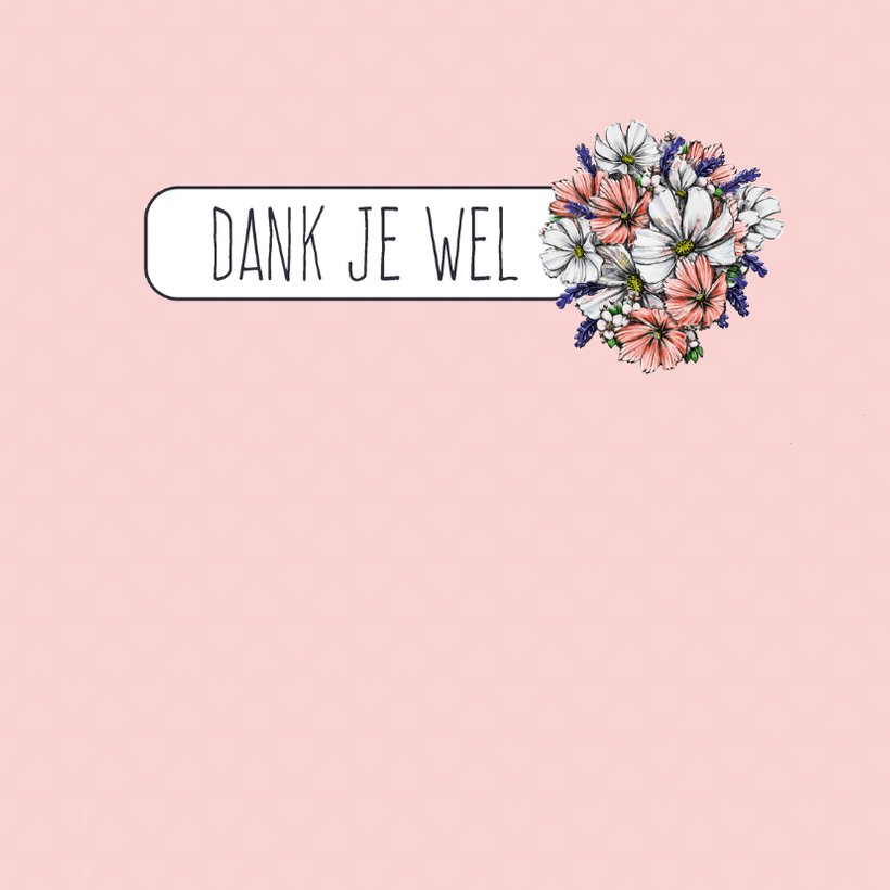 Bedankkaart Muis Bloemen Bedankkaartjes Kaartje Go