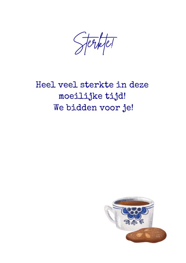 Christelijke Kaart Met Kopje Koffie En Kaartje Go