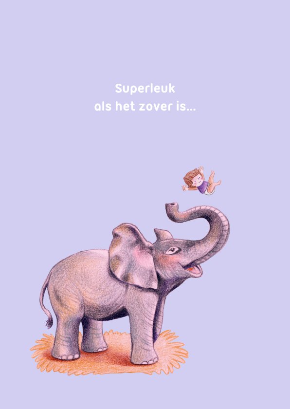 Felicitatiekaart Zwangerschap Met Olifant En Kaartje Go