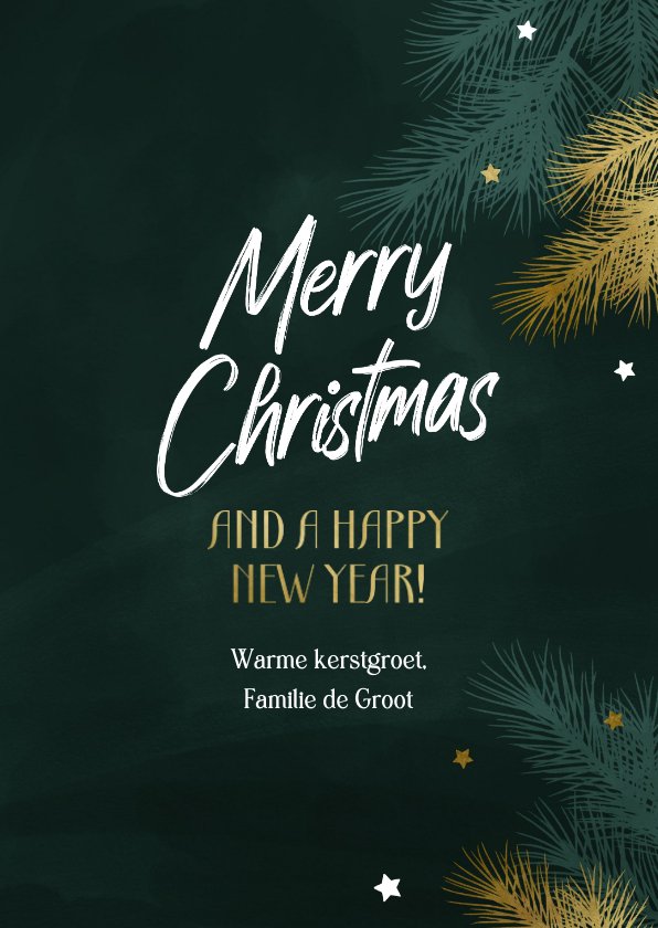 Hippe Kerstkaart Met Fotocollage En Kaartje Go