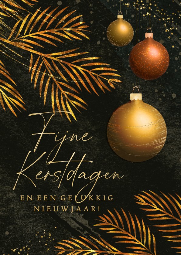 Kerst Artistiek Sprankelend Warm Goud Koper Kaartje Go