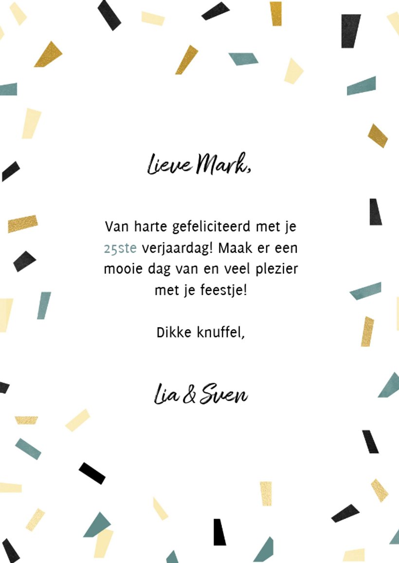 Leuke Verjaardagskaart Met Cadeau Confetti En Kaartje Go