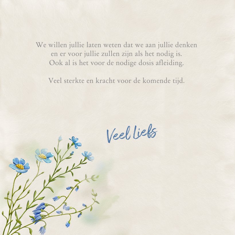 Mooie Condoleancekaart Met Wilde Bloemen In Kaartje Go