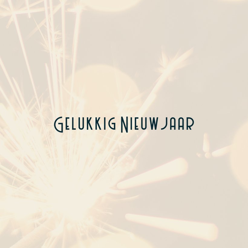 Nieuwjaarskaart Vuurwerk Zwarte Achtergrond Kaartje Go