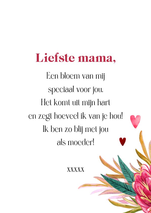 Stijlvolle Moederdagkaart Mom Botanisch Bloemen Kaartje Go