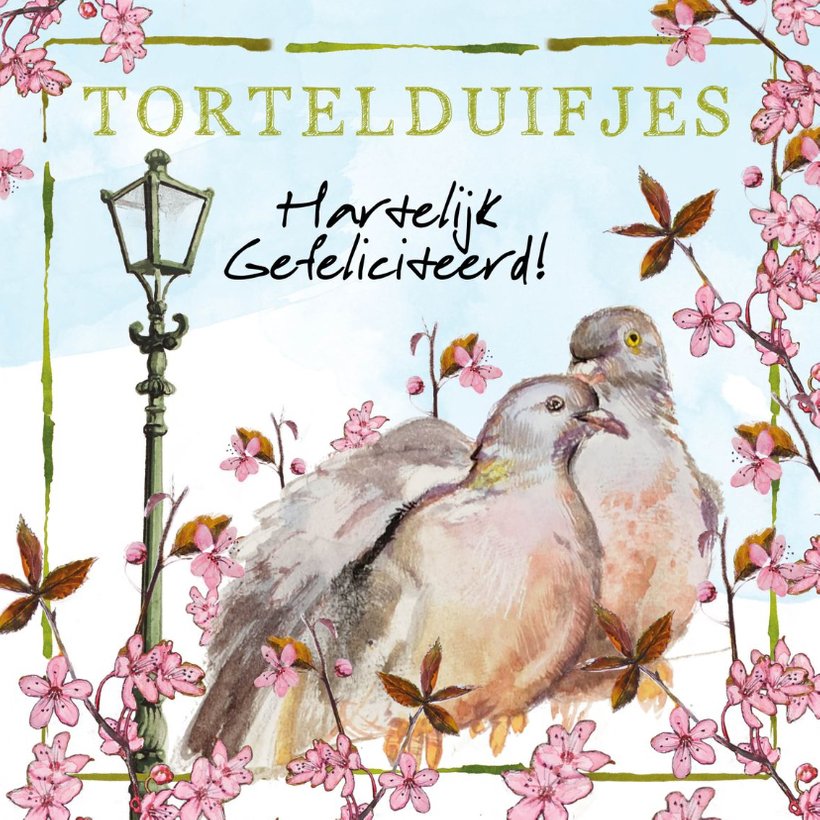 Tortelduifjes Hartelijk Gefeliciteerd Kaartje Go