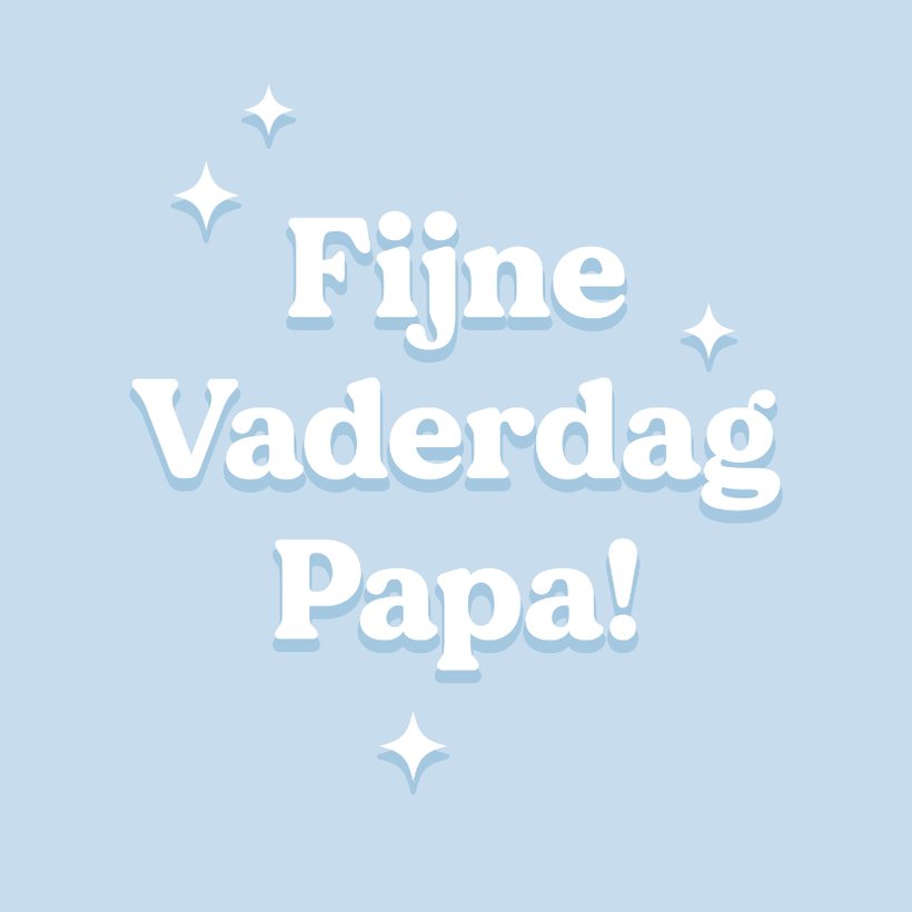 Trendy Blauwe Vaderdagkaart Fijne Vaderdag Kaartje Go