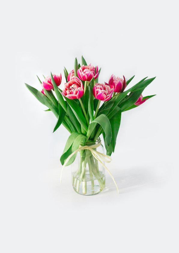 Verjaardagskaart Vaas Tulpen Bloemen Stijlvol Kaartje Go