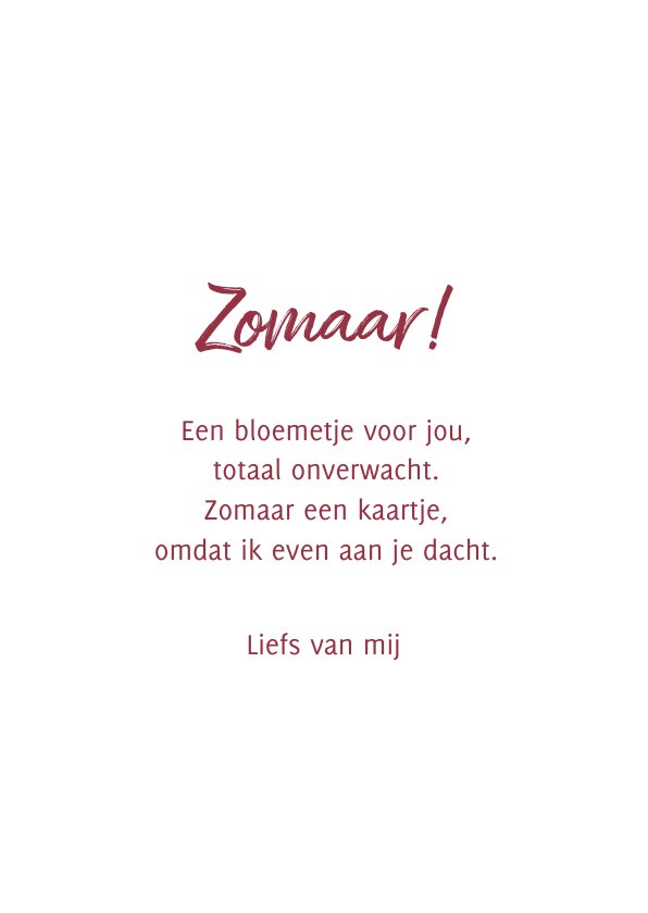 Zomaar Kaartje Bloemen Wenskaarten Kaartje Go