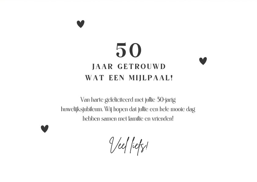 Felicitatiekaart 50 Jaar Getrouwd Proost Met 2 Kaartje2go