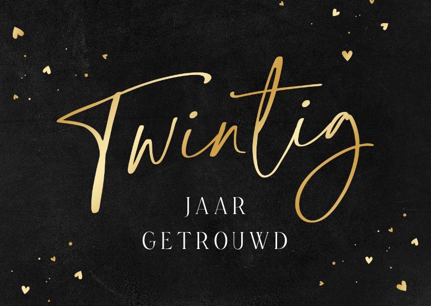 Felicitatiekaart Krijt Twintig Jaar Getrouwd Kaartje Go