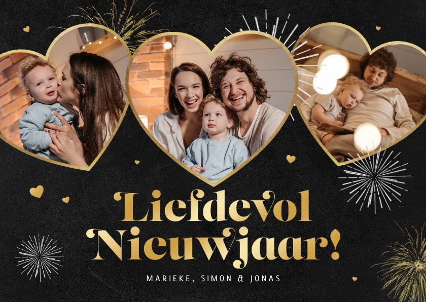 Fotokaart Liefdevol Nieuwjaar Vuurwerk Foto S Kaartje2go