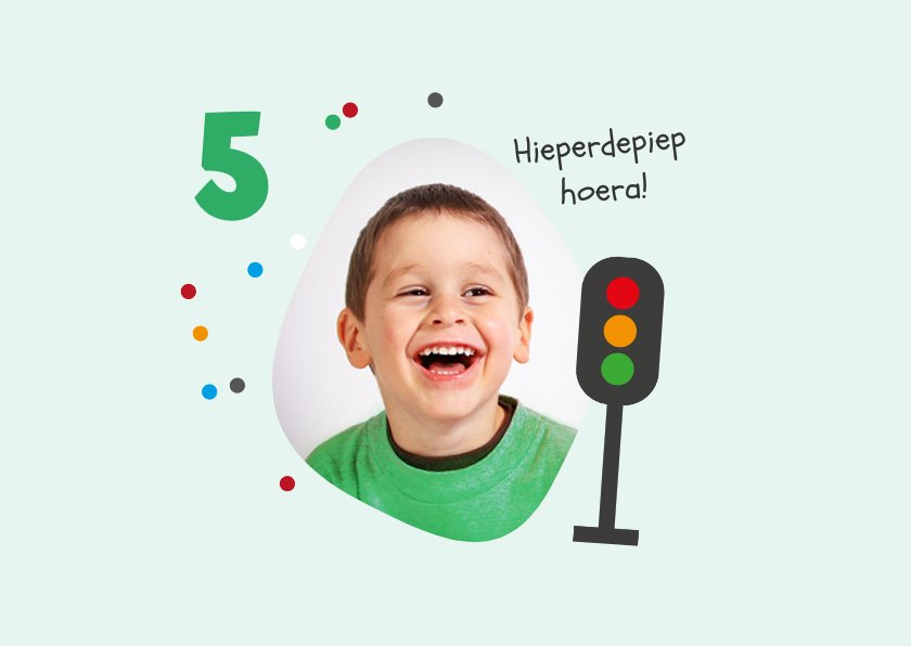 Kinderfeestje Thema Auto Jongen Confetti Kaartje Go