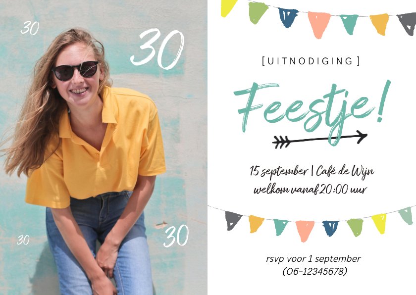 Uitnodiging Feestje Met Foto Uitnodigingen Kaartje2go