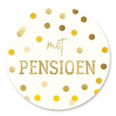 Uitnodiging Gouden Met Pensioen Met Confetti Kaartje Go