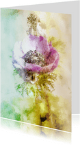 Bloemenkaart anemoon painting