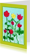 Bloemenkaart roos van De Liedjesfabriek