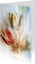 Bloemenkaart tulpen schilderij