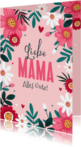 Blumen-Geburtstagskarte für Mama 