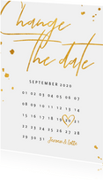 Change the date kalender goud stijlvol