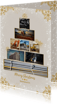 Collage zakelijke kerstboom rechthoekig voor 8 foto's