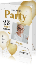 Einladung Dienstjubiläum Foto & Luftballons