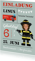 Einladung Kindergeburtstag Feuerwehrmann