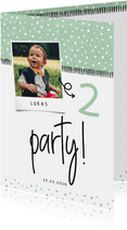 Einladung Kindergeburtstag 'Party!' mit eigenem Foto